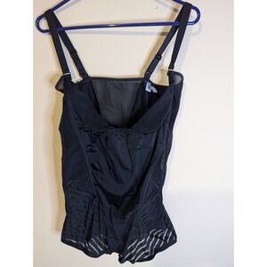 Secret Solutions Womens 14-16 black full one piece shorts body shaper shapewear‎